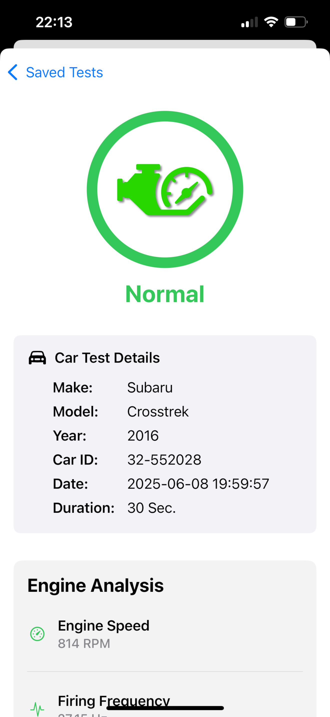 Know your engine - harmonic analysis display